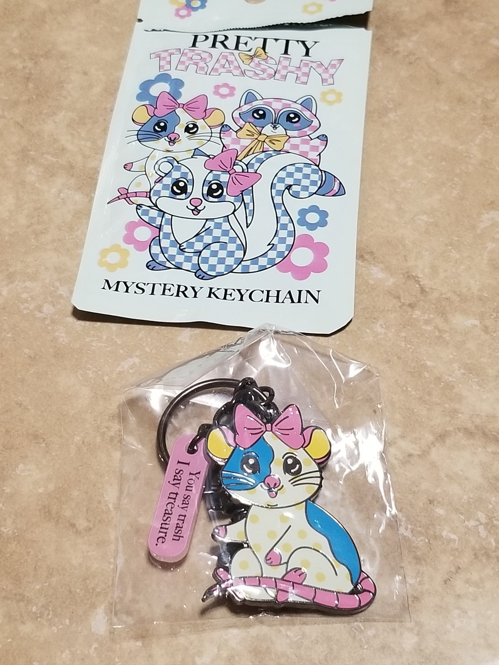 Whatevs Pretty Trashy Mystery Keychain Series: You Say Trash I Say Treasure Rat